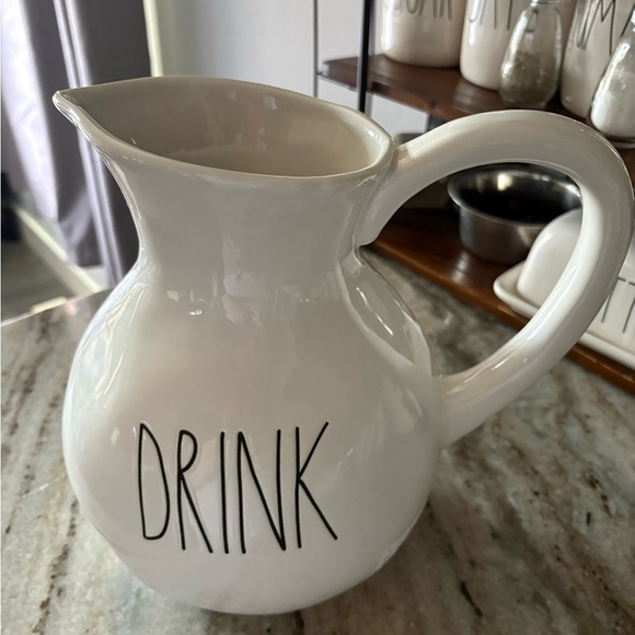 Rae Dunn White Ceramic 'Drink' Pitcher - Picture 6 of 6